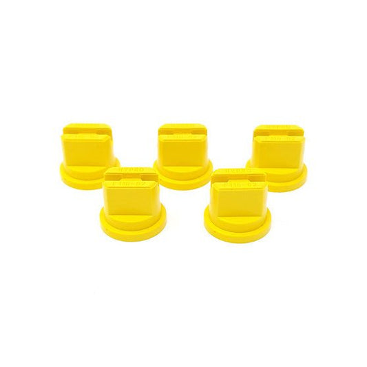Yellow 020 Flat Fan Nozzles - 5 x 110°.