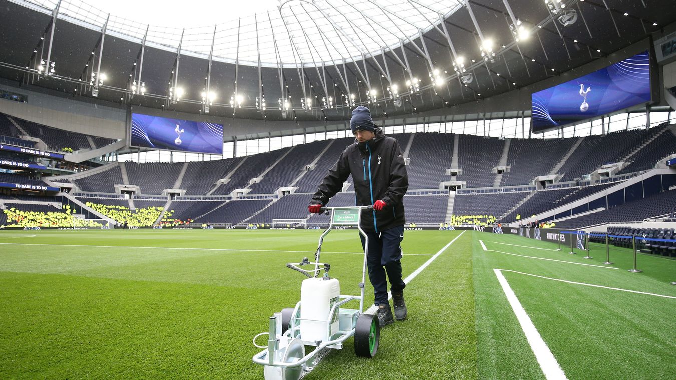 Tottenham Hotspur Stadium Hybrid Pitch Line Marking