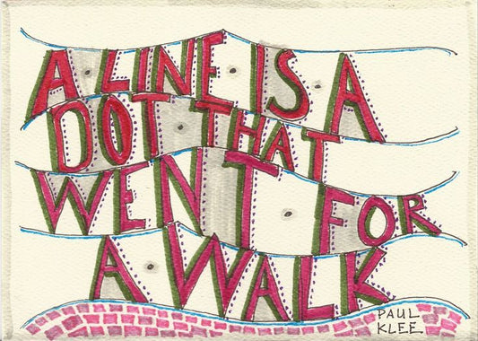 "A Line is a Dot That Went for a Walk"... but On the Pitch, It Better Not Wander
